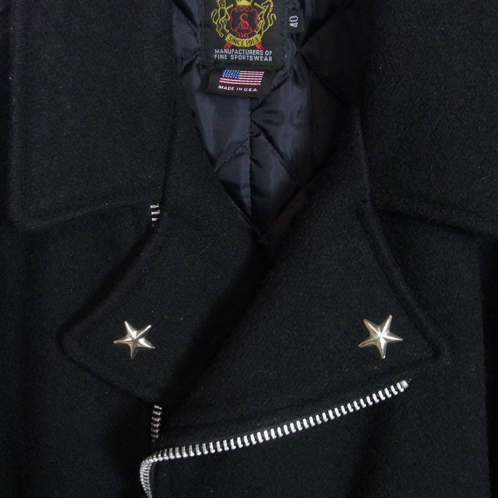 Schott ショット ワンスター ライダース ピーコート ジップ キルティング schott ショット 766US MELTON ZIP UP P-COAT ワンスター ダブル