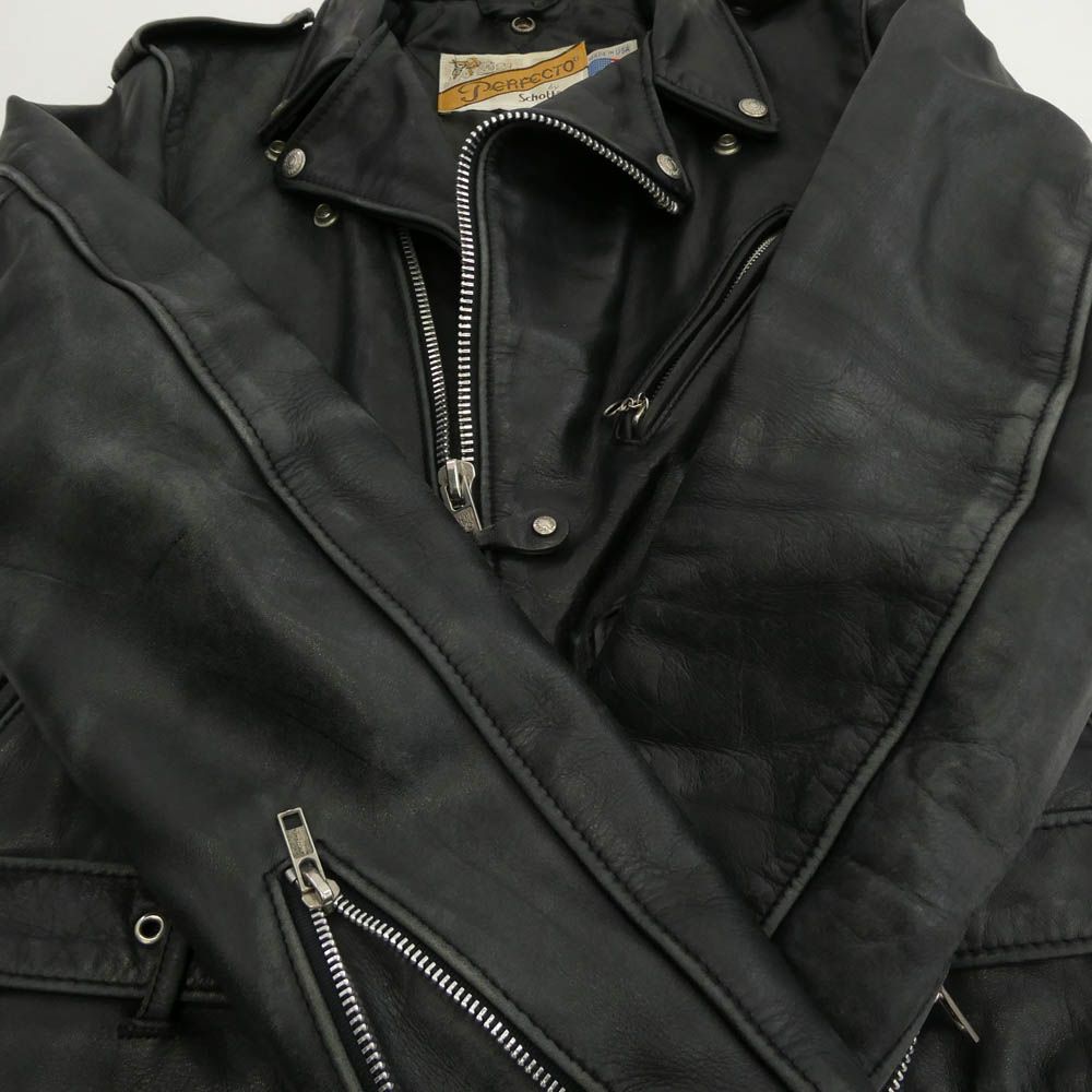 【80～90s バイカータグ 36】ショット 618 ライダース ジャケット Schott(ショット) / 80～90s/バイカータグ後期/ダブルライダース