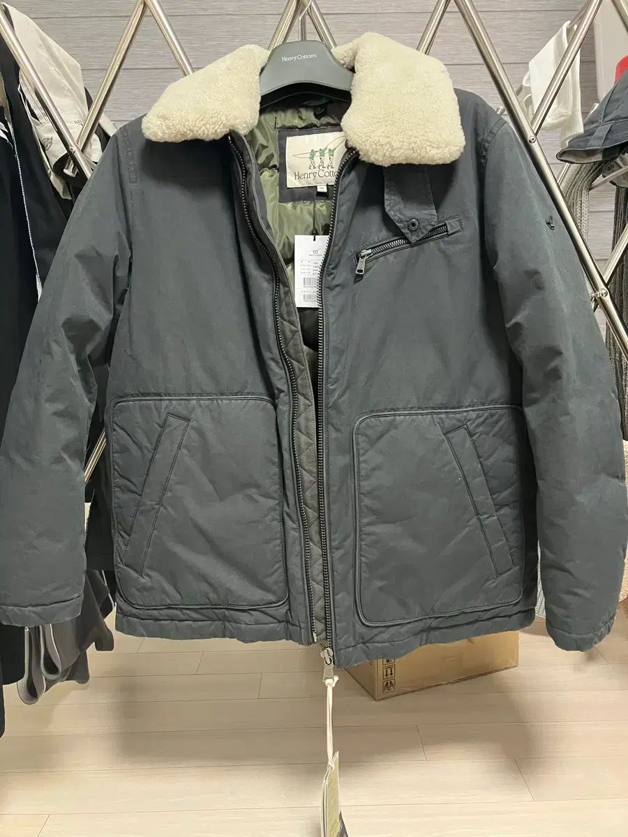 ヘンリーコットンズ フィット ファイア アウター L チャコール カラー