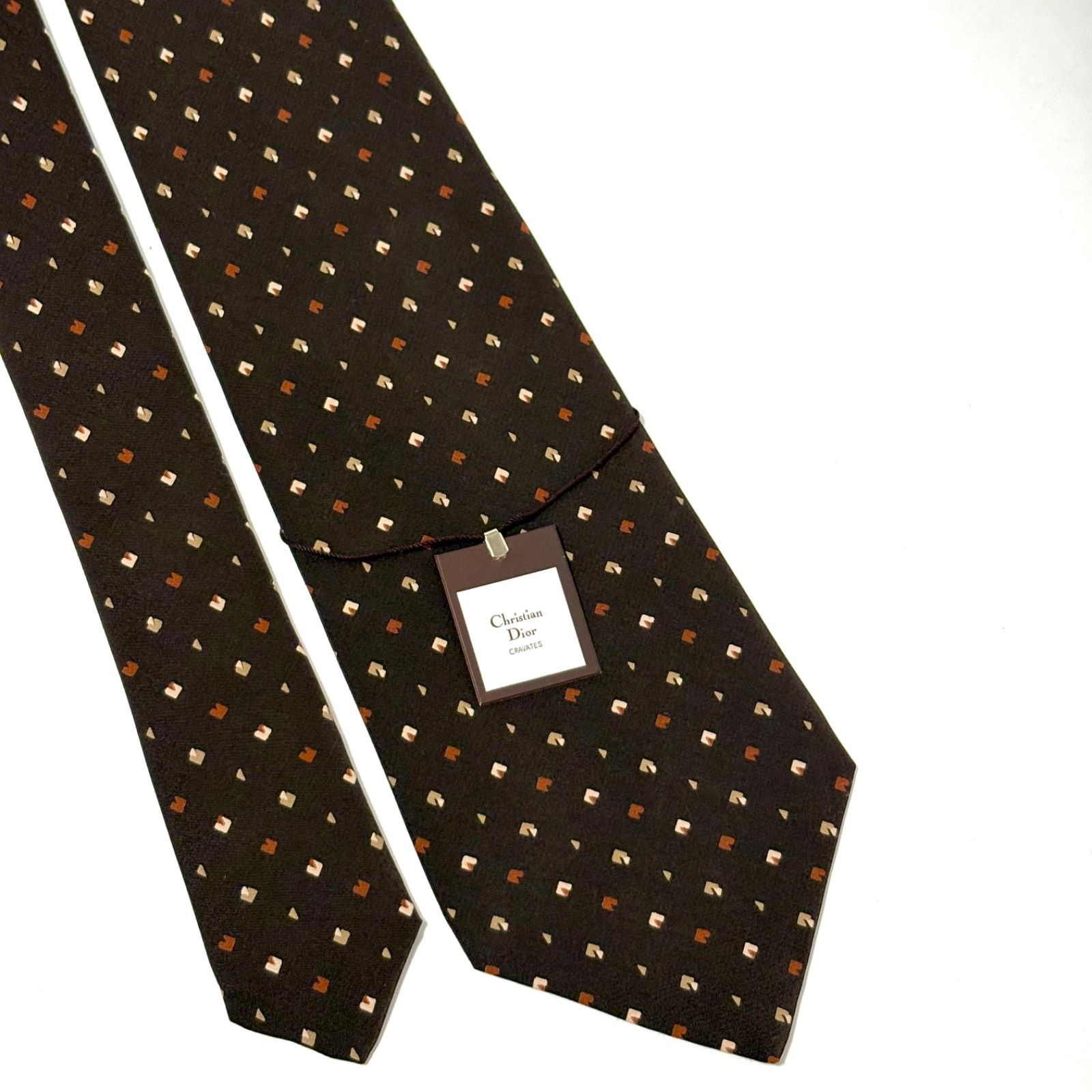 未使用・タグ付き✨ クリスチャンディオール ネクタイ 茶色 ブラウン
