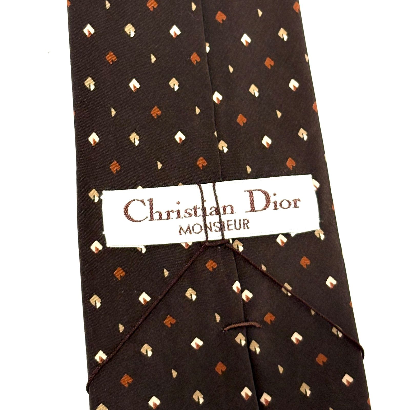 未使用・タグ付き✨ クリスチャンディオール ネクタイ 茶色 ブラウン