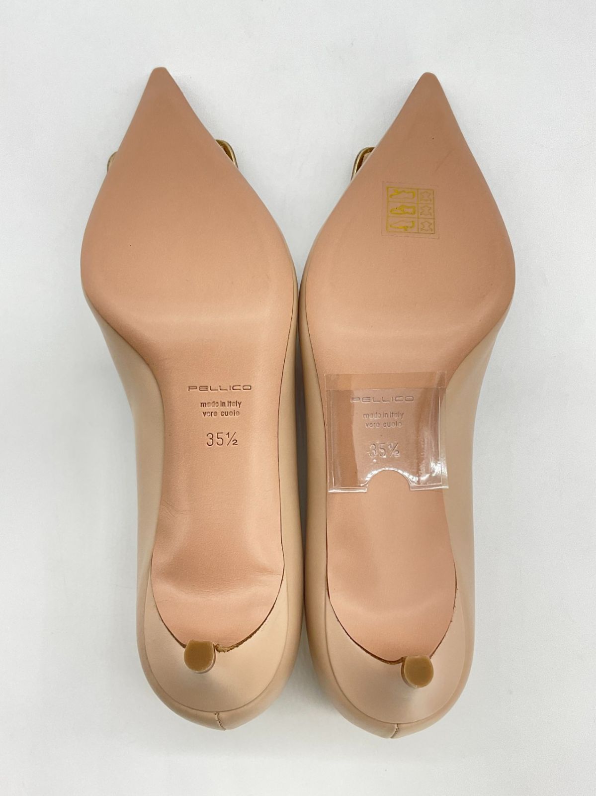 未使用 PELLICO ペリーコ モチーフ付レザーパンプス 35.5 220/ベージュ