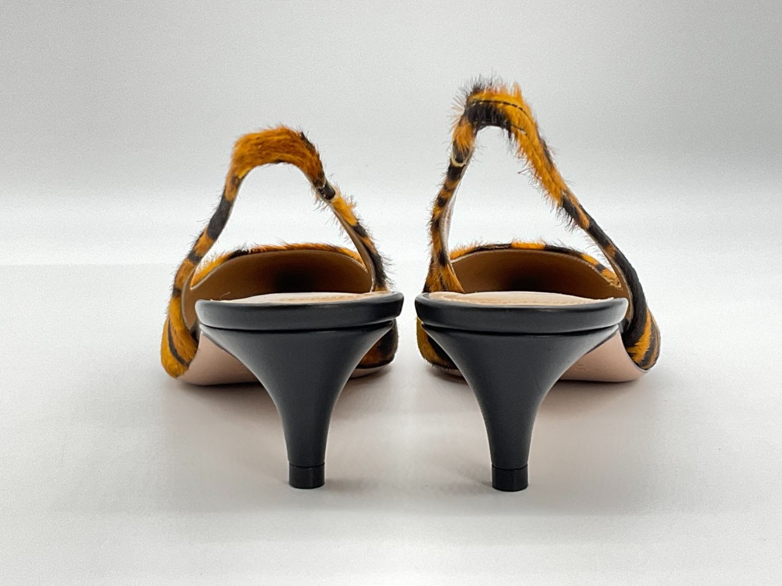 未使用 PELLICO ペリーコ レオパードバックスリングハラコヒール