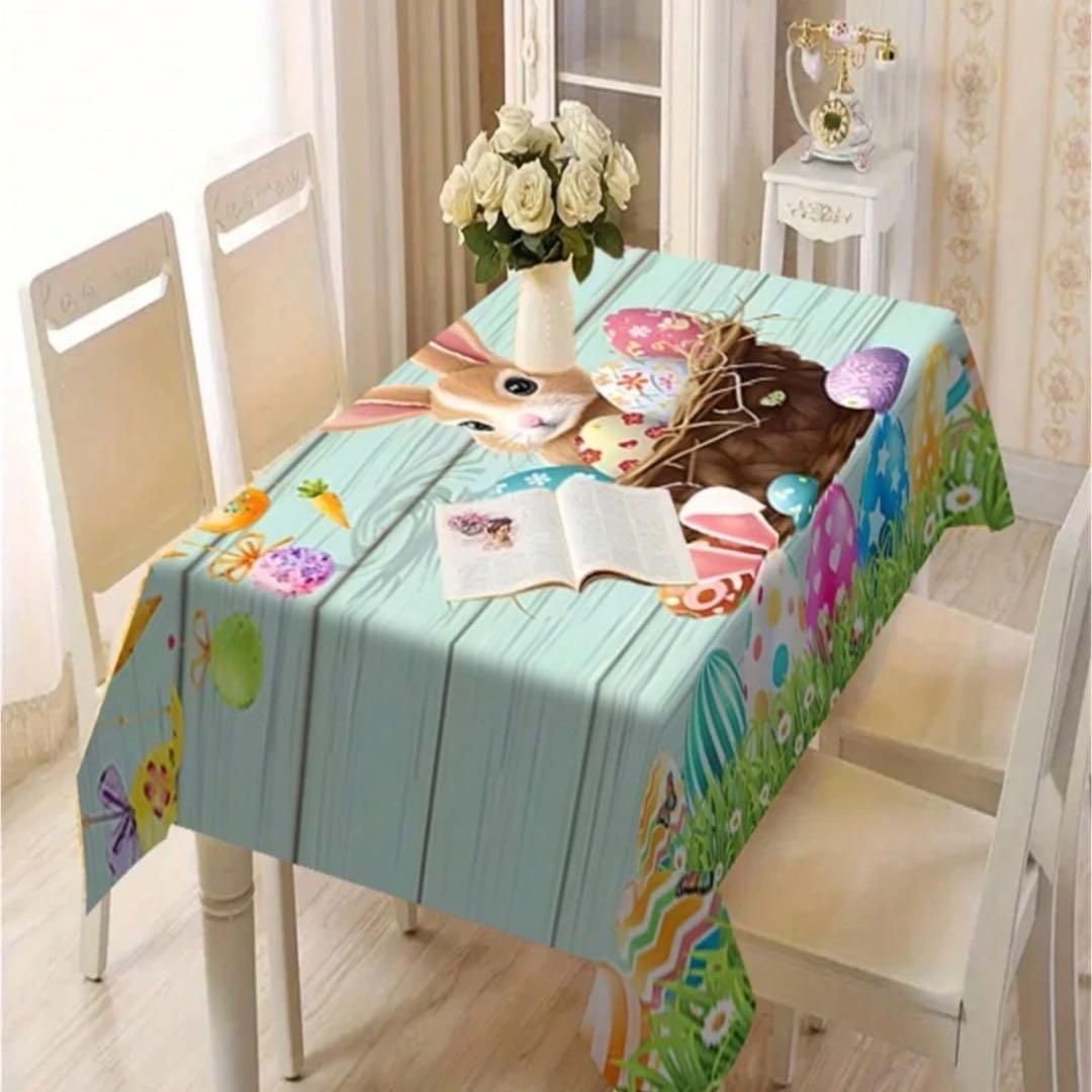 テーブルクロス イースター テーブル用品 キッチン用品 うさぎ