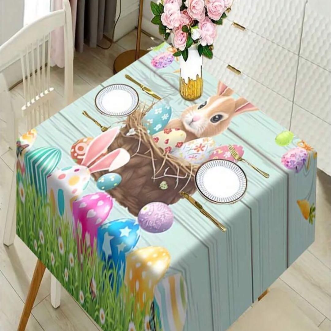 テーブルクロス イースター テーブル用品 キッチン用品 うさぎ