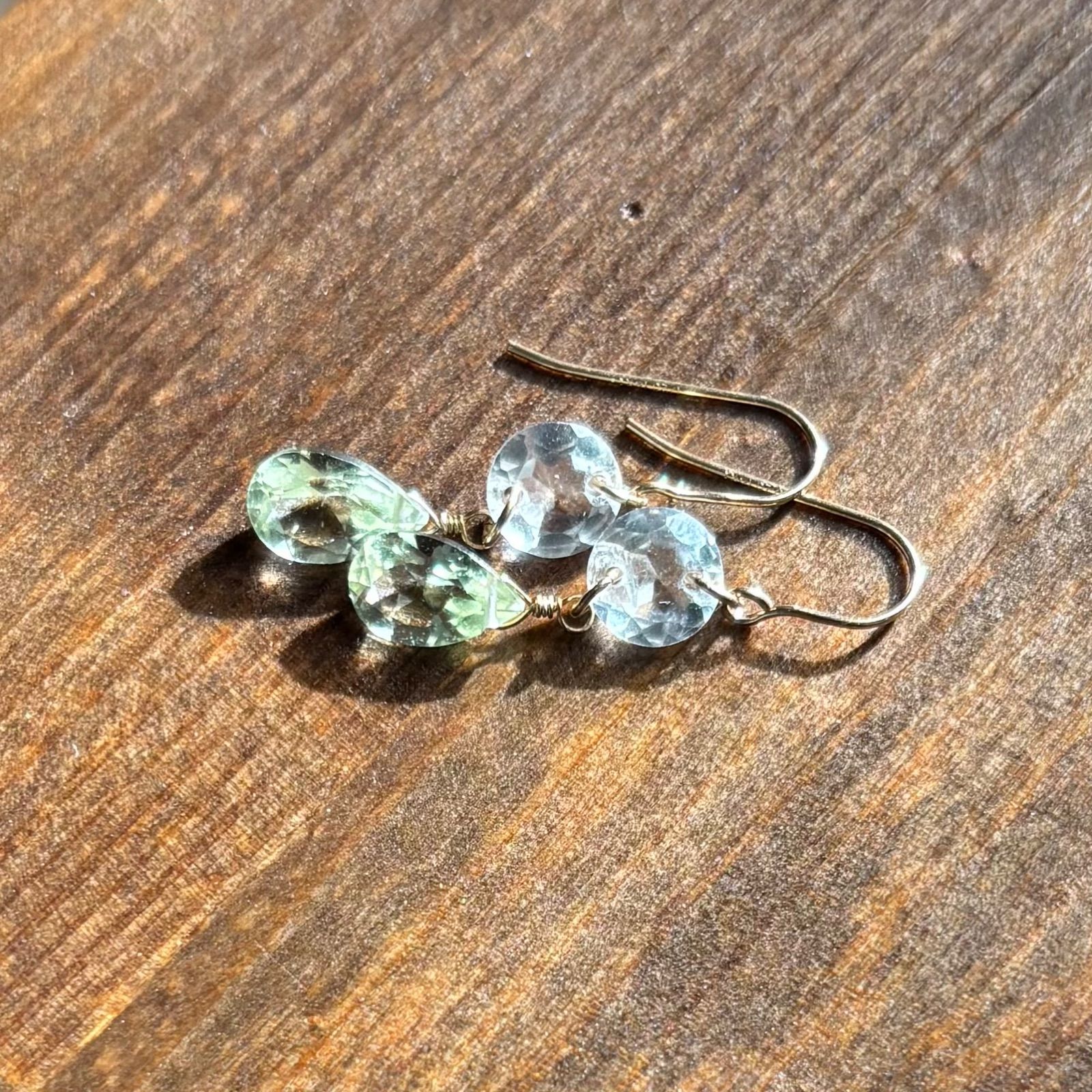 AKARI / トパーズ・ベリル ジェムカット ピアス 14kgf - メルカリ