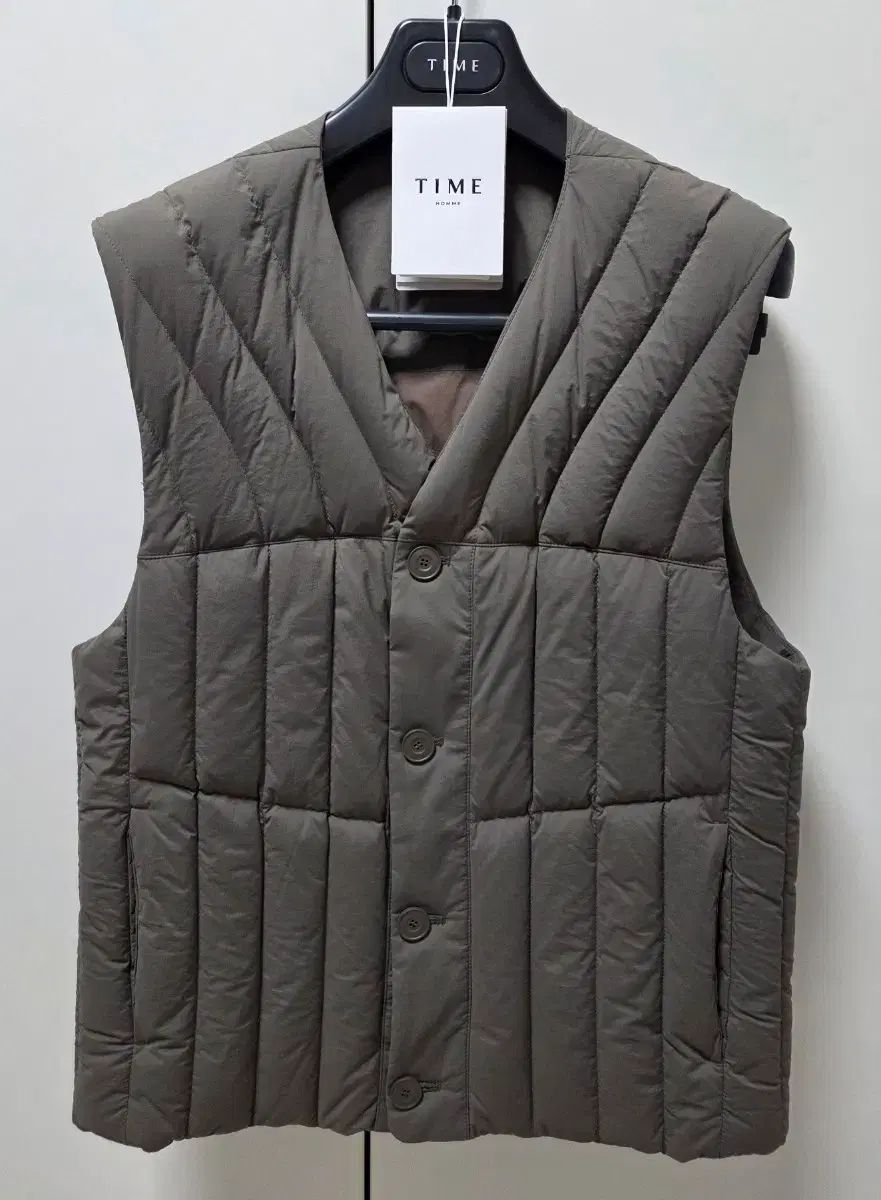 TIME HOMME グースダウン キルトダウンベスト チャコール SW 105 100 サイズ ほぼ