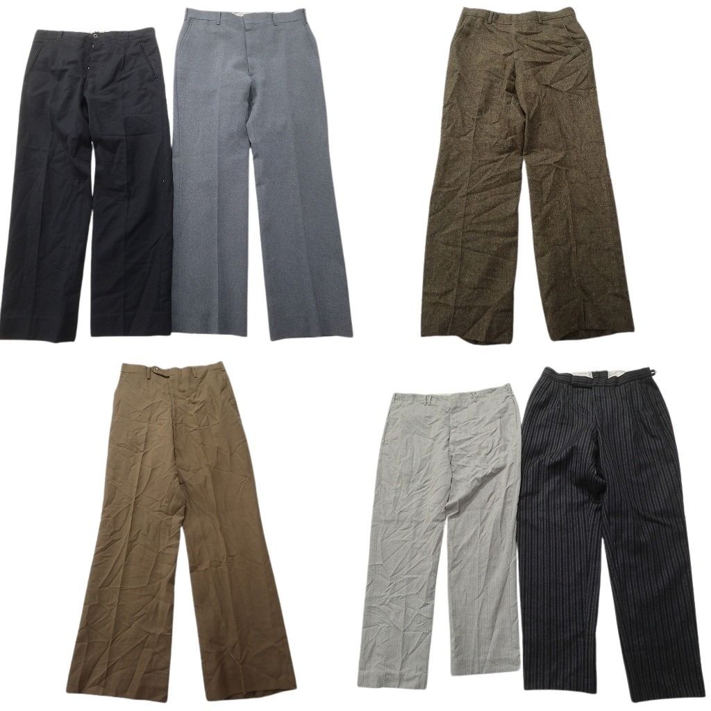 古着卸 まとめ売り ~70's オールドスラックス パンツ 6枚セット