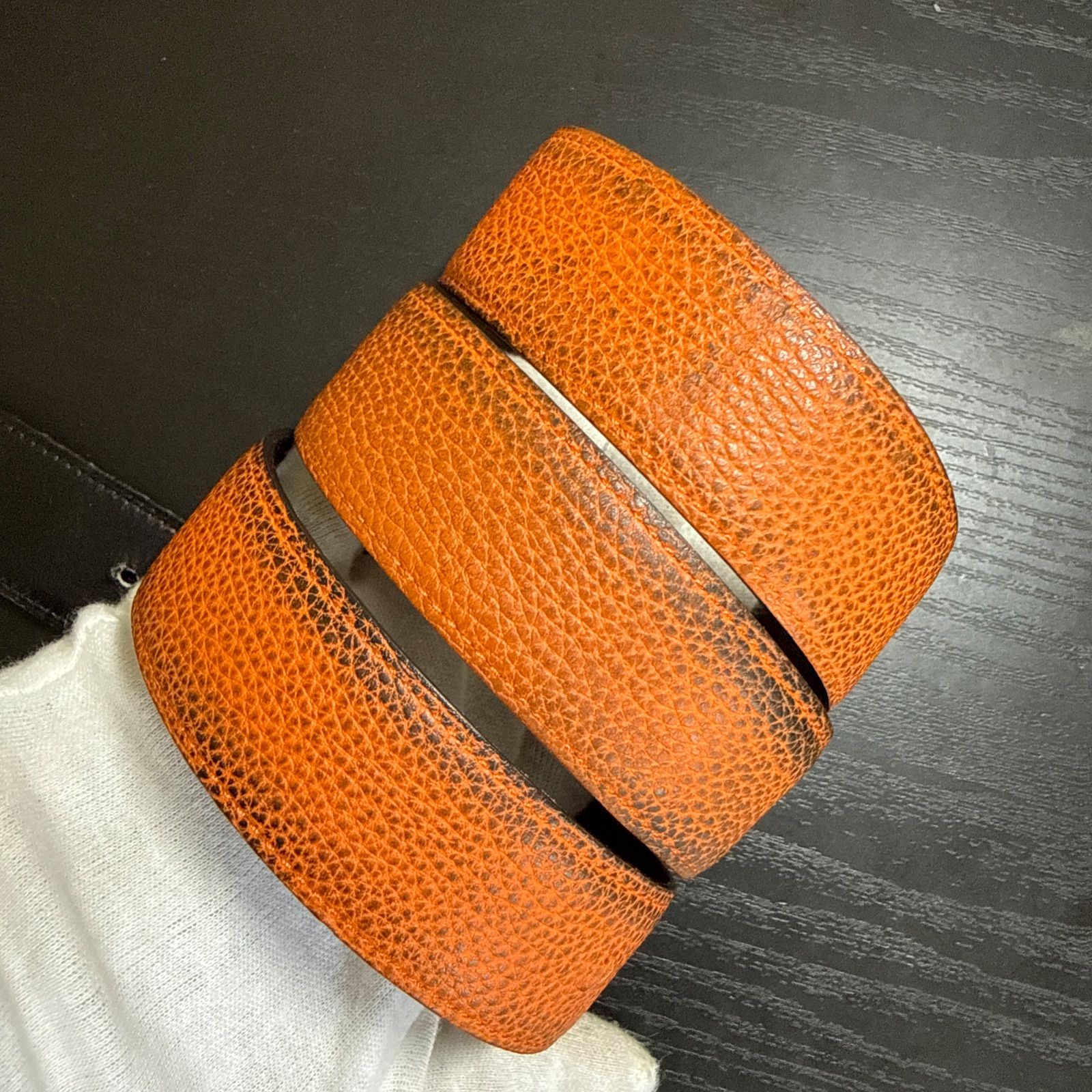 HERMES エルメス コンスタンスリバーシブルベルト85 ゴールドカラー