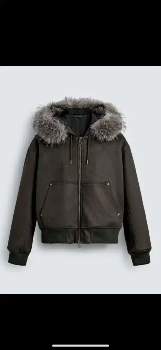 ザラ スウェード ダウン ジャケット L