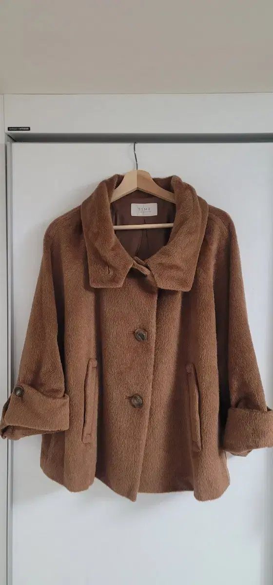 TIME タイム ブラウン ハーフ コート