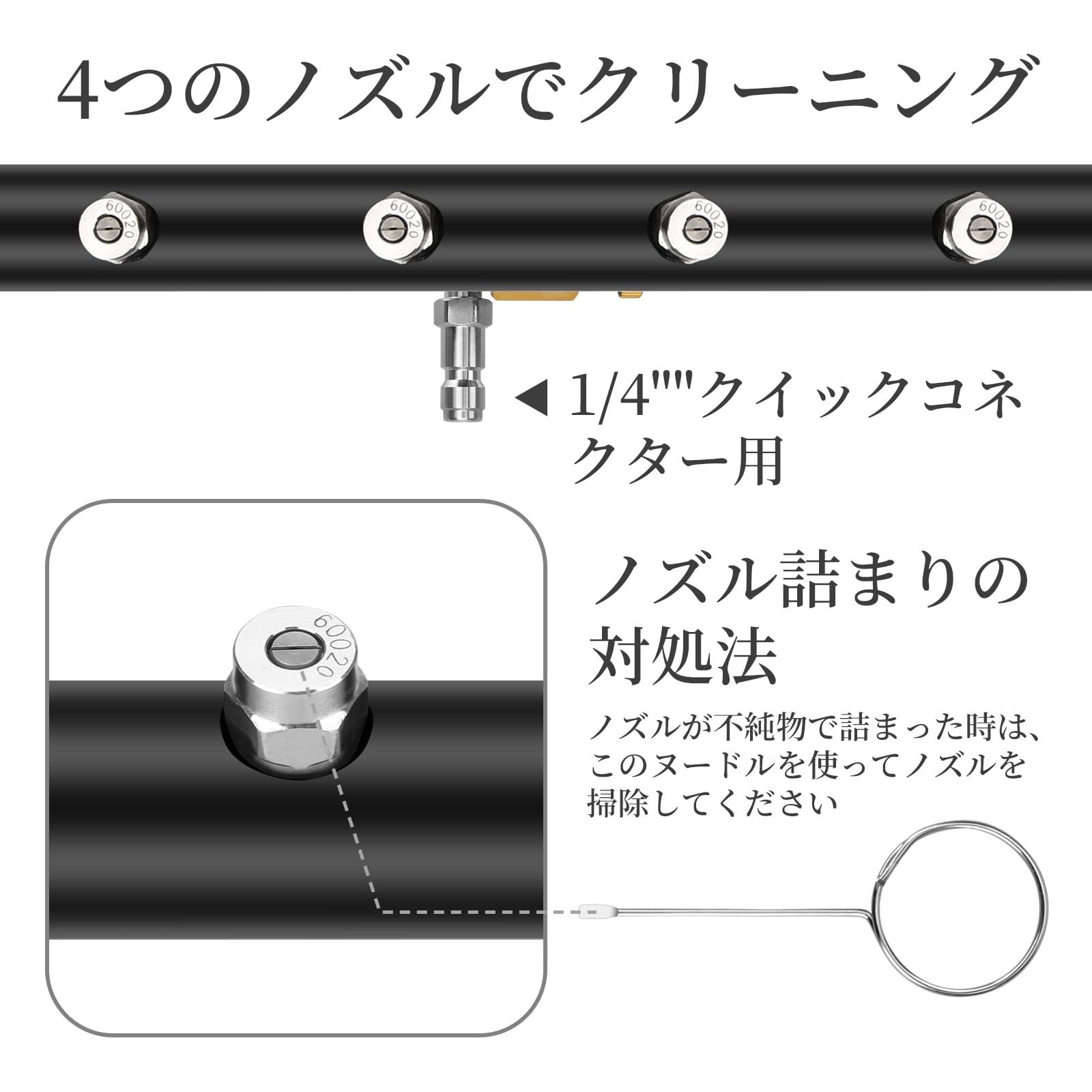 ブラッシャー 高圧洗浄機アタッチメントの適用