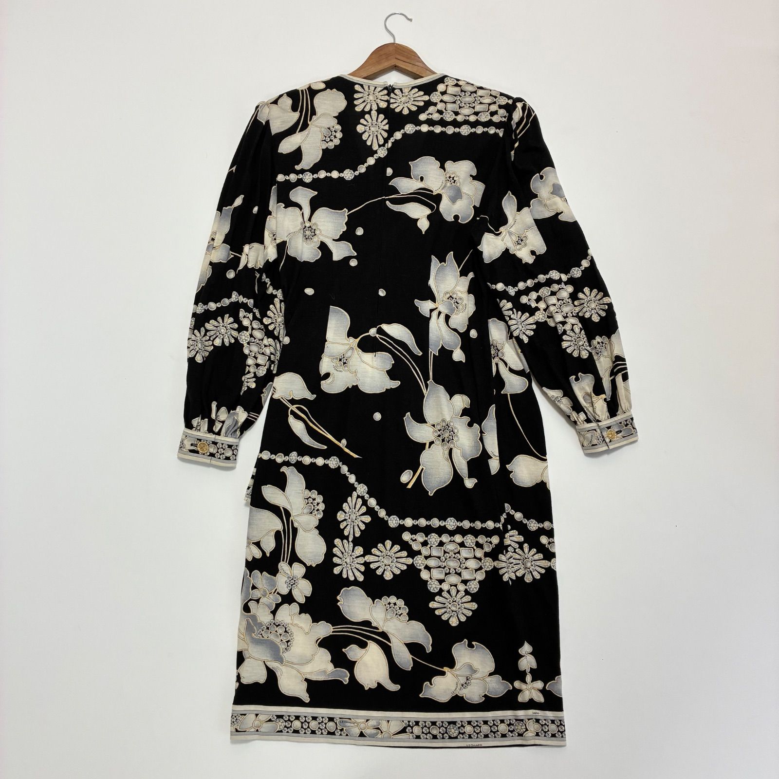 LEORARD レオナール☆カシュクールワンピース 42 アシンメトリー