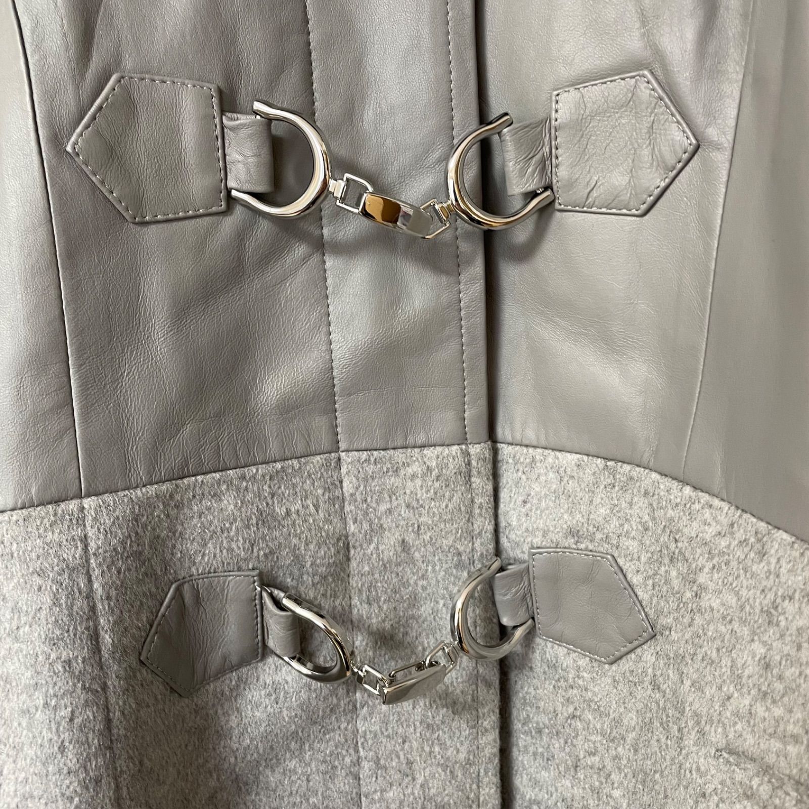 Z1721【美品】BALMAIN バルマン フォックスファー付ダッフルコート