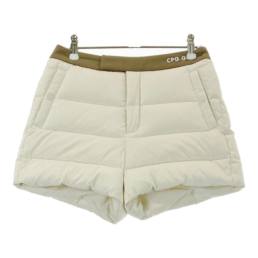 サイズ M CPG GOLF シーピージーゴルフ ダウンショートパンツ ホワイト系 ゴルフウェア レディース ストスト