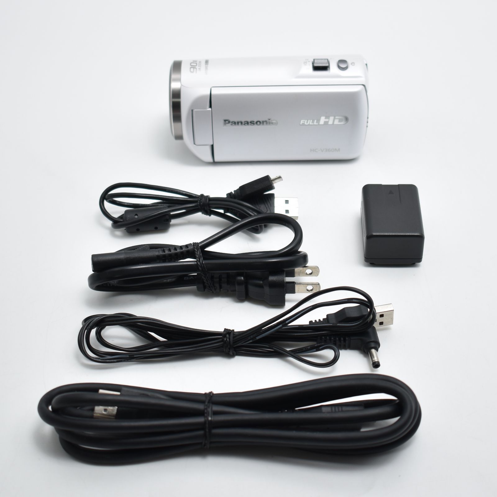 B 10818 パナソニック HDビデオカメラ V 360 M 16 GB 高倍率90倍ズーム ホワイト HC-V M-W