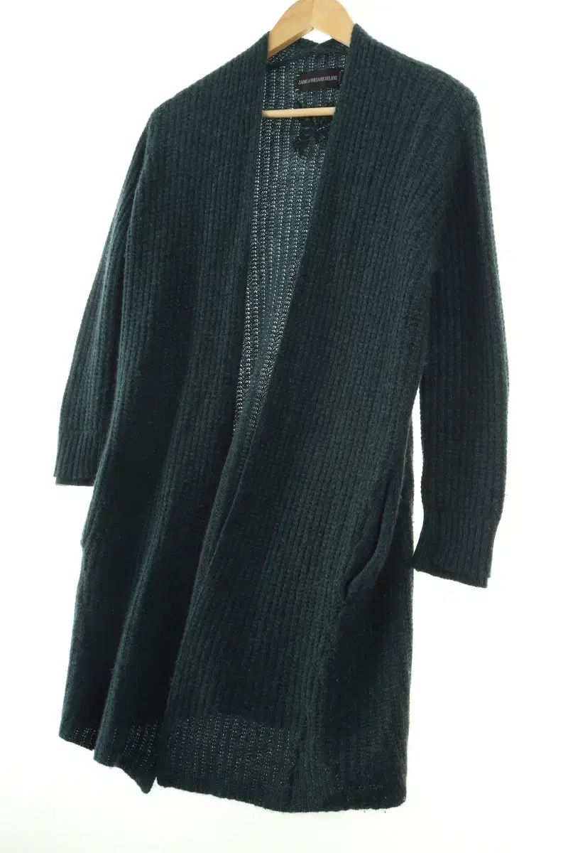 W XS-S ZADIG- ザディグ エ ヴォルテール ニットジップアップ ロング カシミア -16 BC 4
