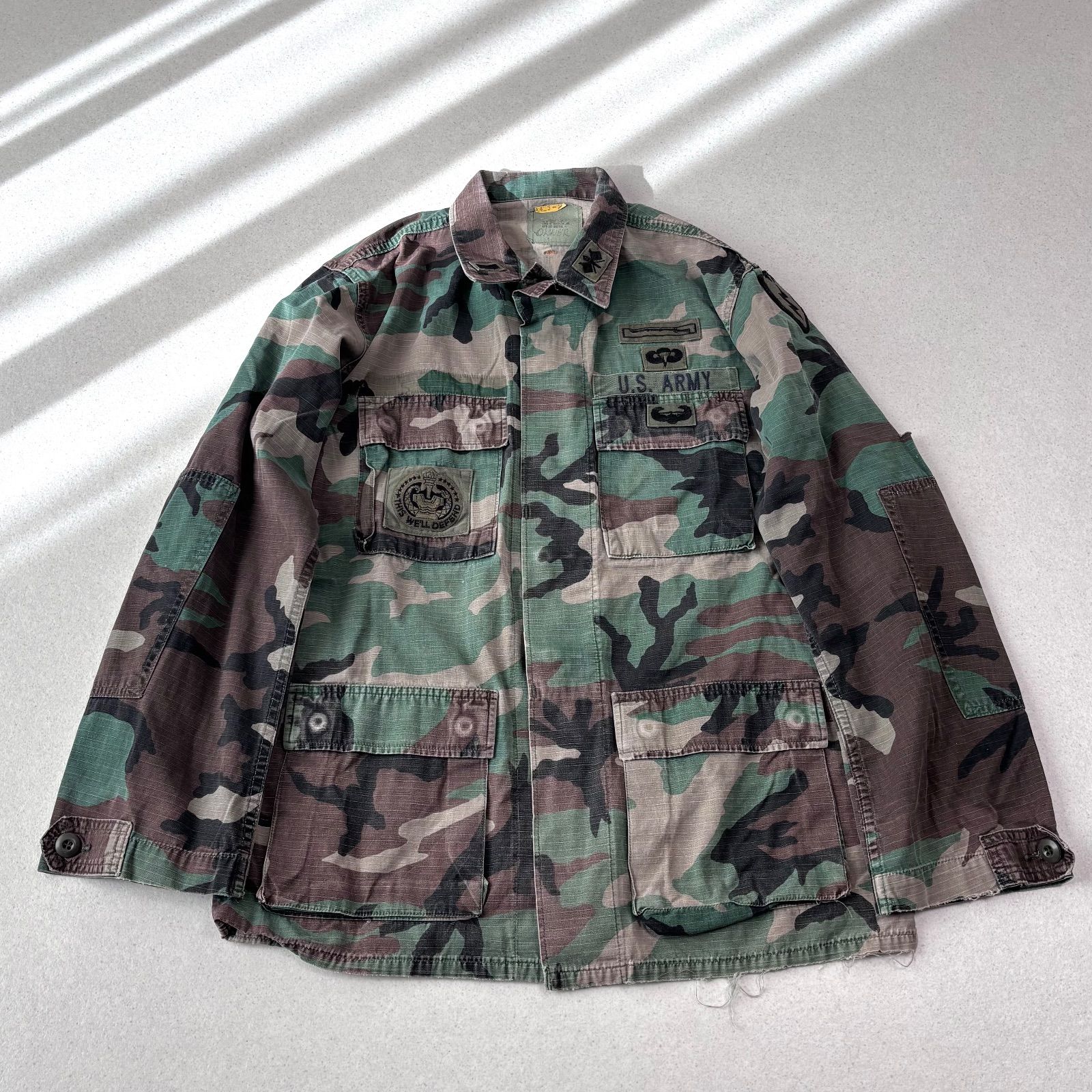 米軍 実物 U.S.ARM B.D.U ミリタリージャケット ウッドランド
