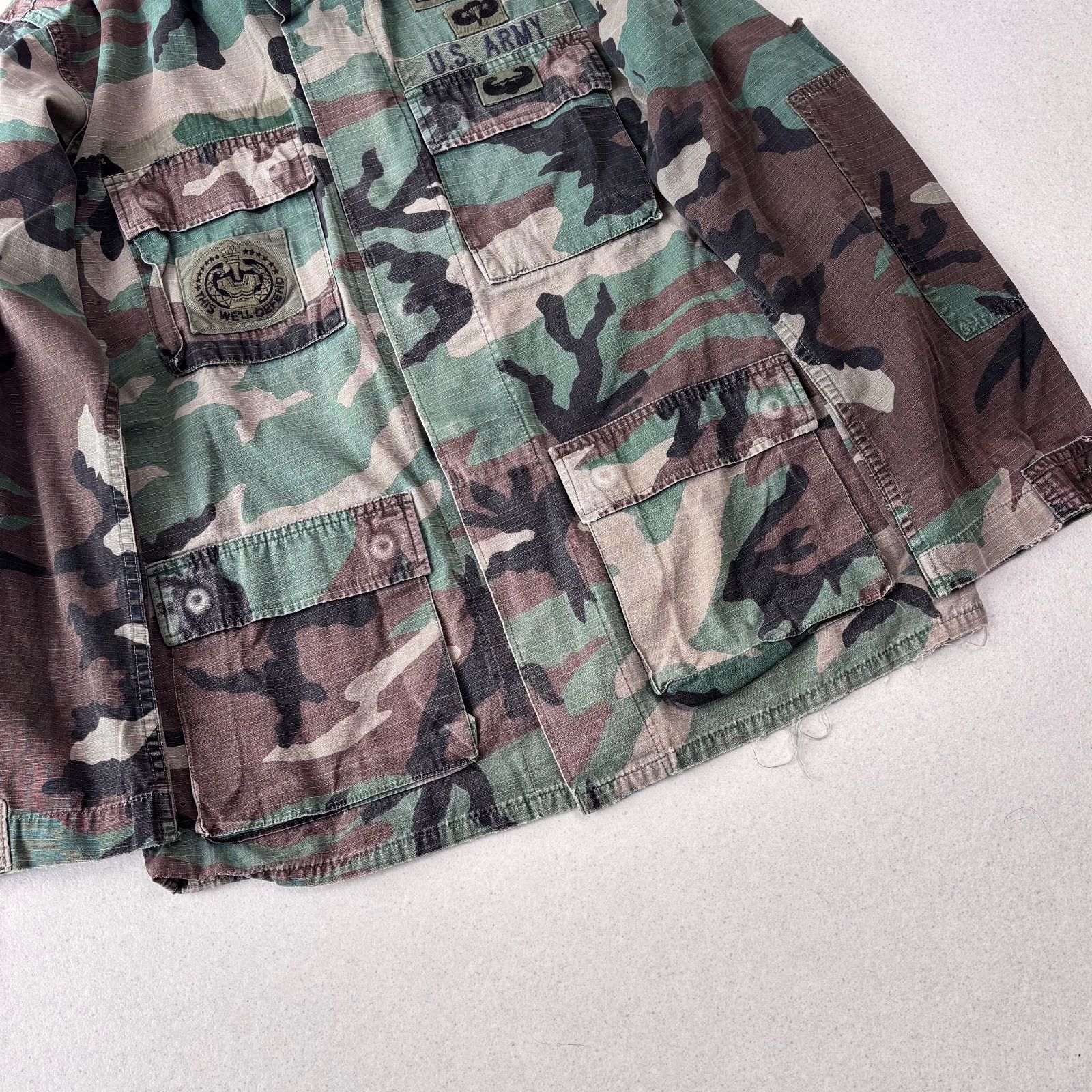 米軍 実物 U.S.ARM B.D.U ミリタリージャケット ウッドランド
