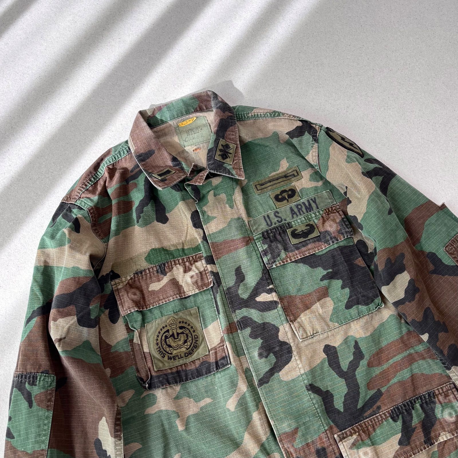 米軍 実物 U.S.ARM B.D.U ミリタリージャケット ウッドランド