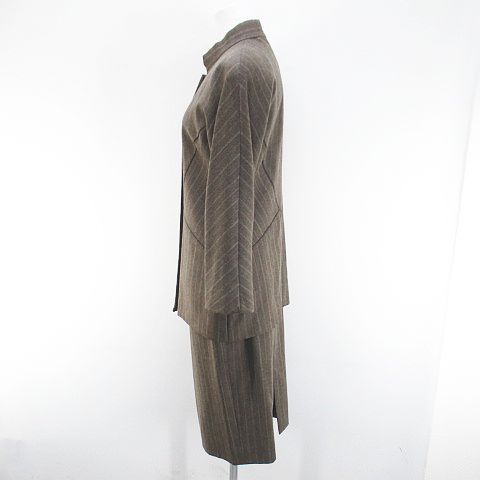 ハナエモリ HANAE MORI セットアップ ストライプ柄 ジャケット 膝丈