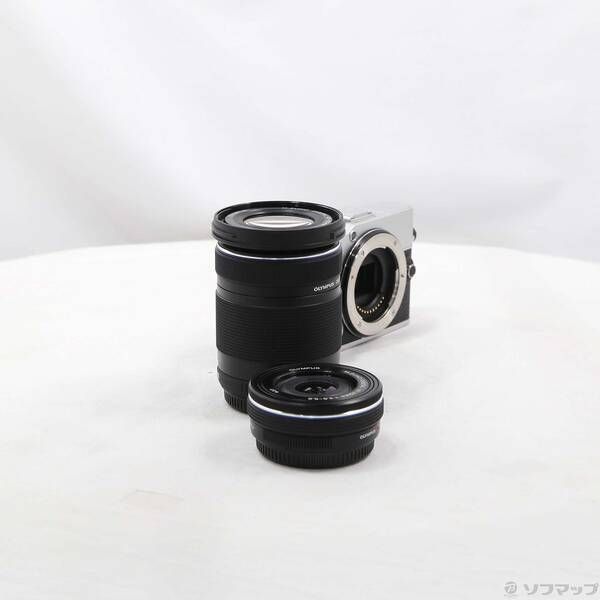 中古品〕 OLYMPUS PEN E-P7 EZダブルズームキット シルバー【305