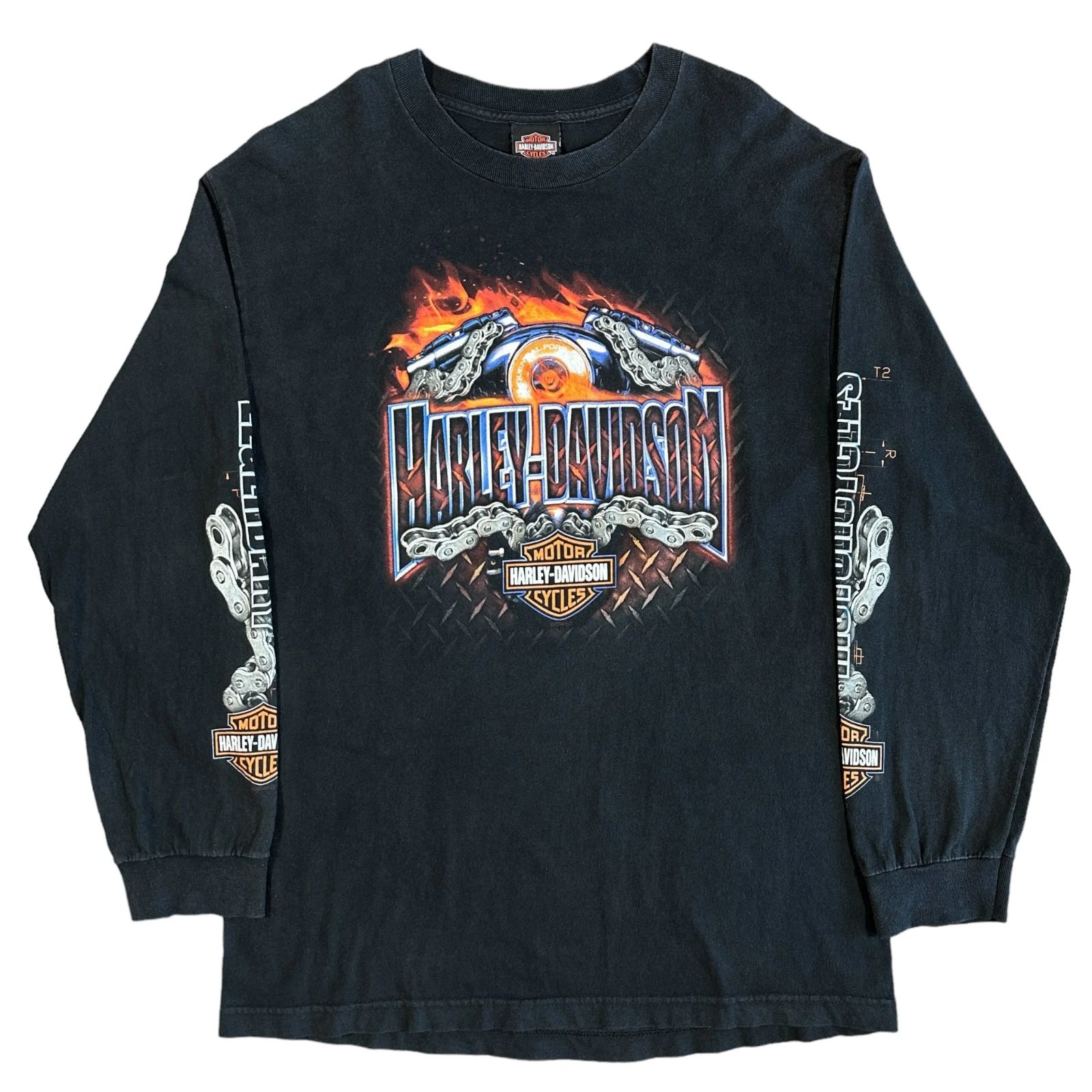 L Harley Davidson ZIPS 45 th LS Black