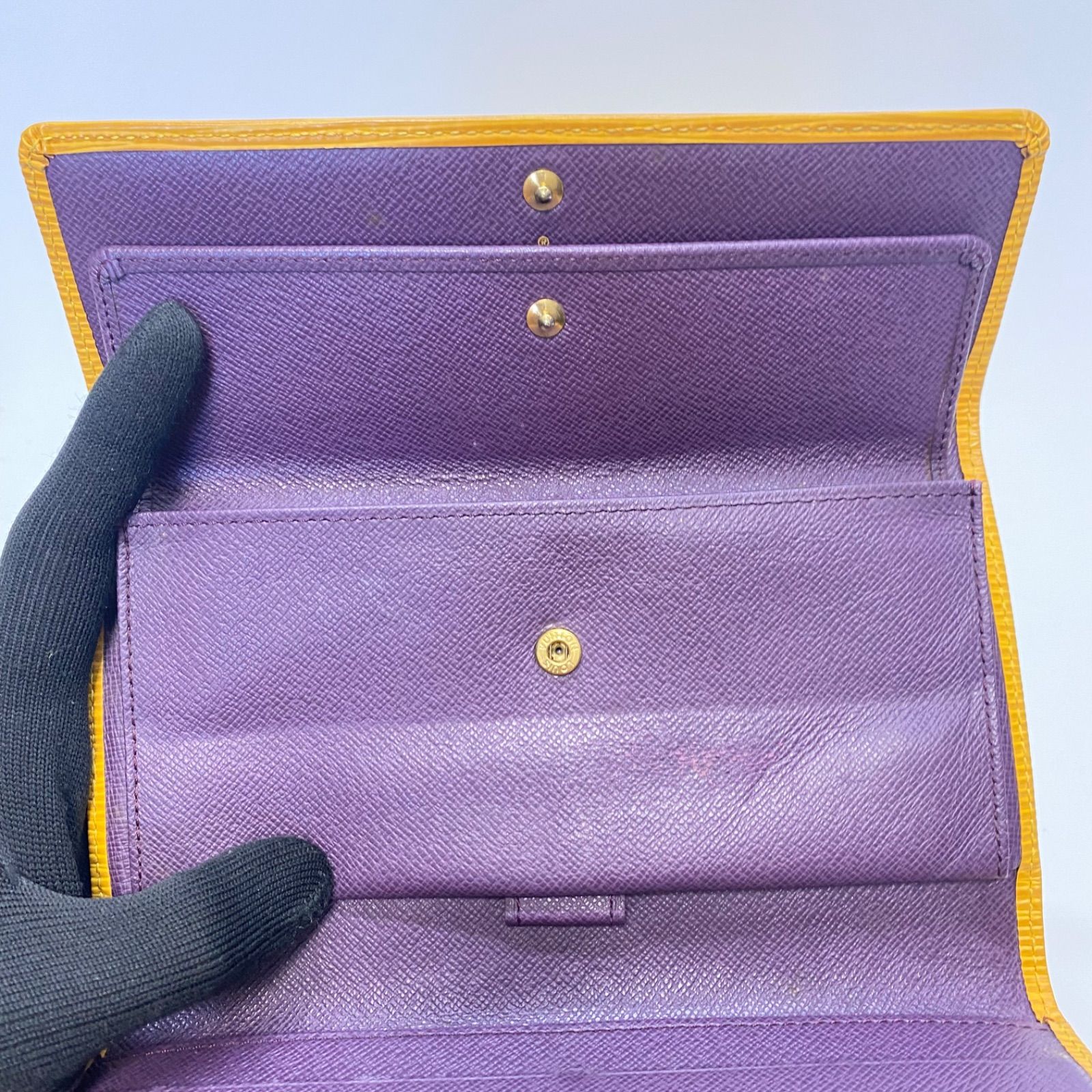 3240 LOUIS VUITTON ルイヴィトン エピ イエロー 三つ折り財布