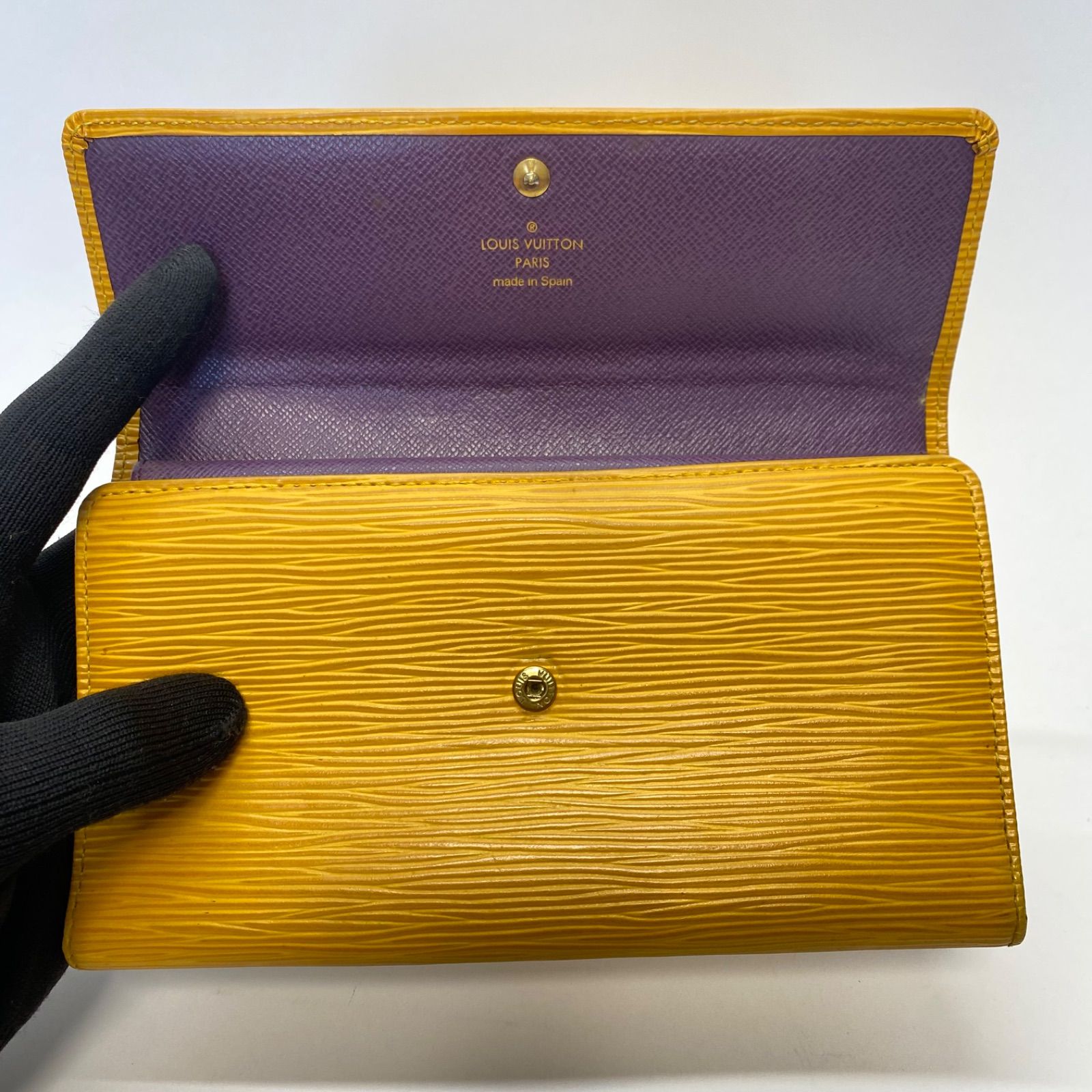 3240 LOUIS VUITTON ルイヴィトン エピ イエロー 三つ折り財布