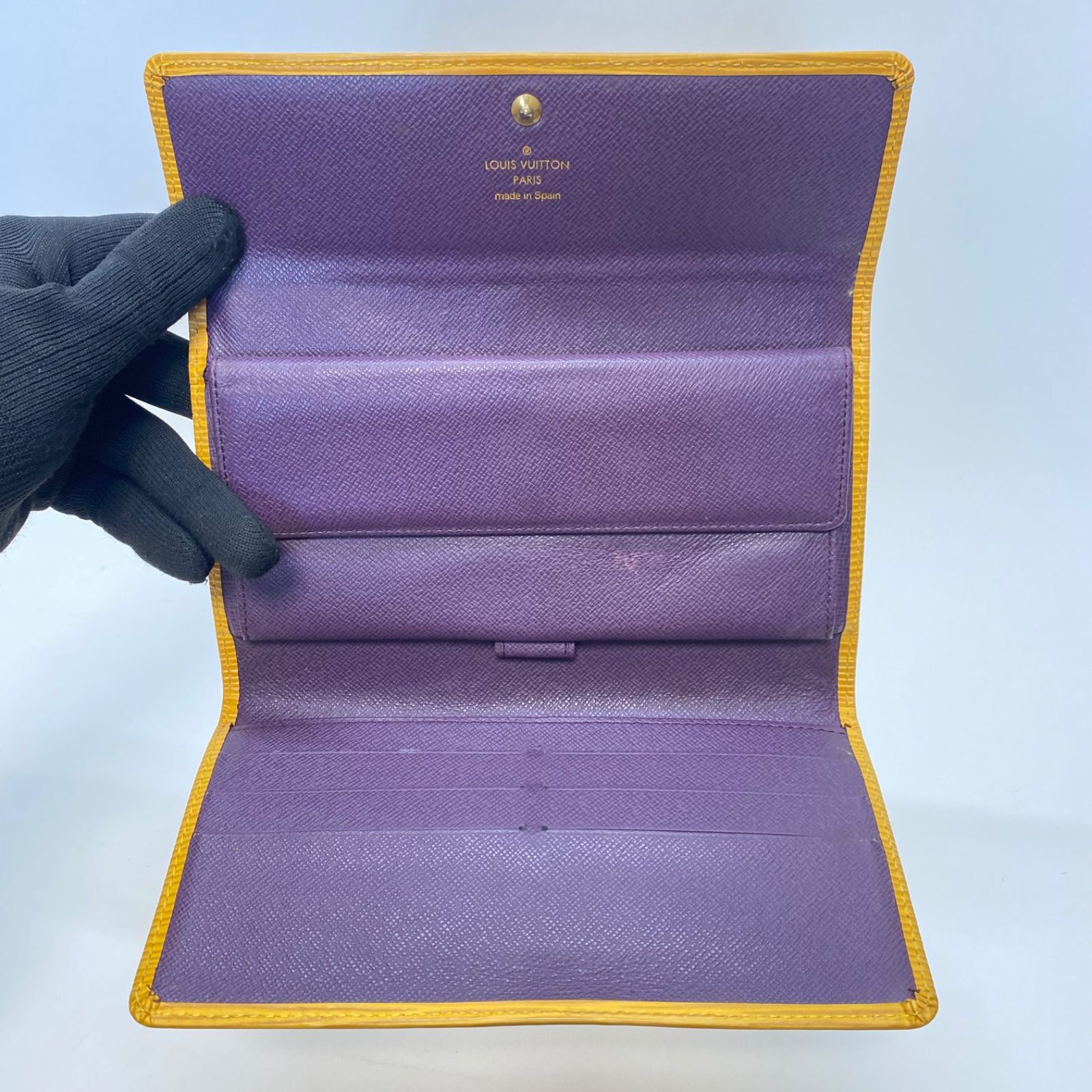 3240 LOUIS VUITTON ルイヴィトン エピ イエロー 三つ折り財布