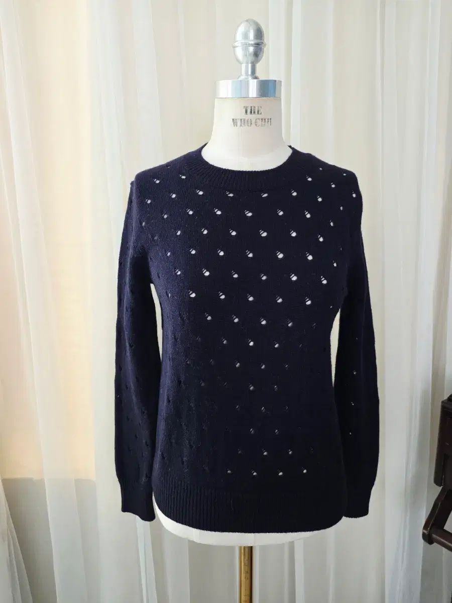 n 04 GOLDEN GOOSE レディース セーター ネイビー エンブロイダリー ニット 長袖