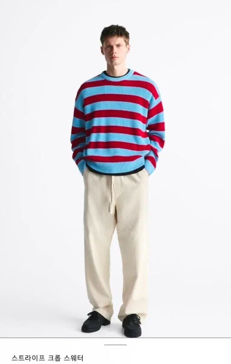 ザラ ストライプ クロップド セーター M