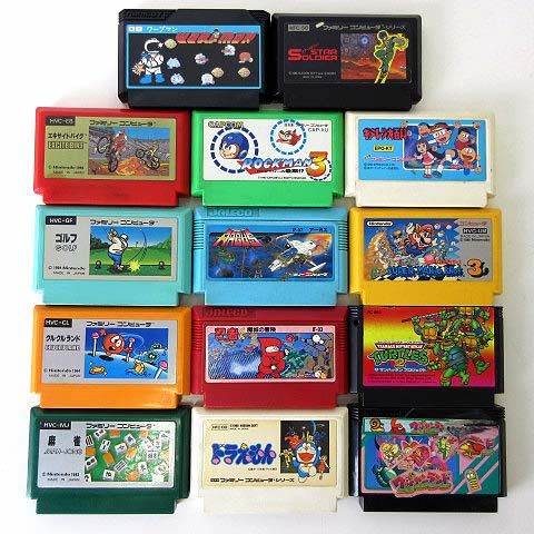 初代 ファミコン ソフト セット 任天堂 ゴルフ 麻雀 エキサイトバイク ロックマン3 ワープマン クルクルランド スーパーマリオ3 アーガス ドラえもん キテレツ大百科 スターソルジャー ワンギャンランド