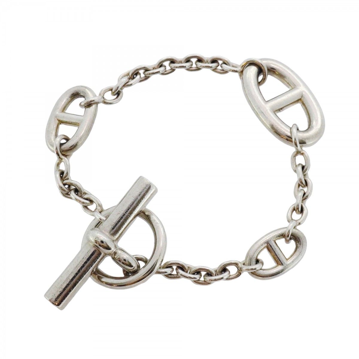 5 jpb 0660 エルメス ブレスレット シェーヌダンクル ファランドール シルバー925 レディース