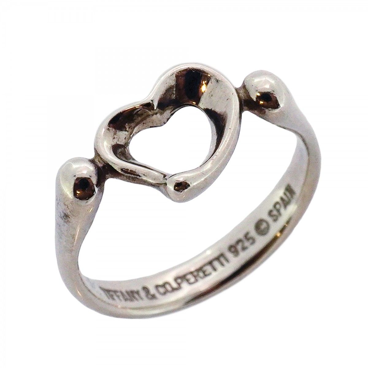 5 jpb 0671 ティファニー リング オープンハート シルバー925 9号 レディース