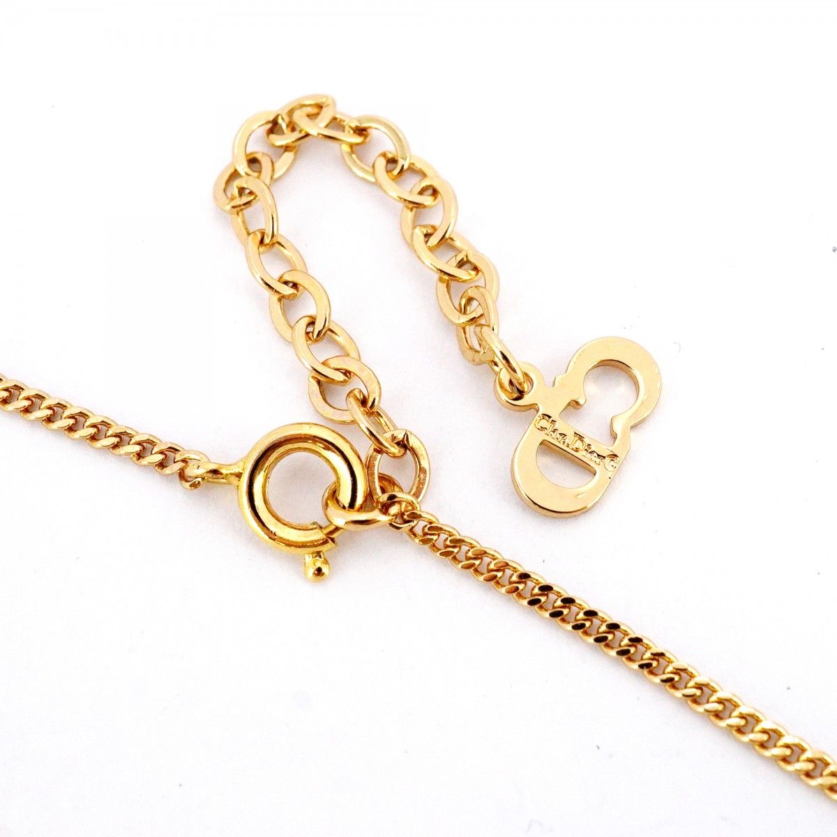 5jeb0891】クリスチャンディオール ネックレス ストア CDロゴ GPメッキ