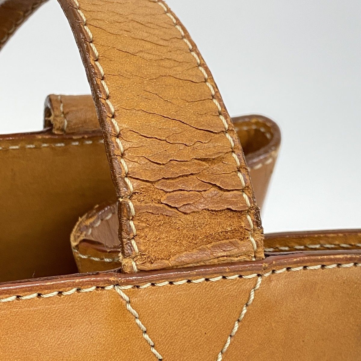 6ab0788-k】セリーヌ トートバッグ マカダム PVC ブラウン ゴールド