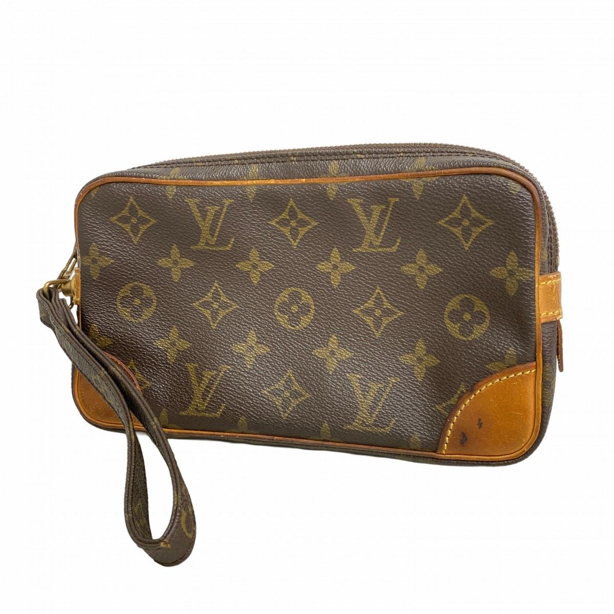 6 ab 1019 ルイヴィトン クラッチバッグ モノグラム マルリードラゴンヌPM M 51827 ブラウン メンズ