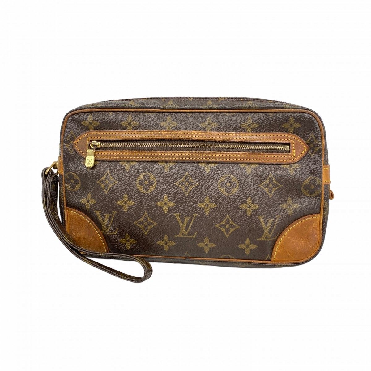 6 ab 1035 ルイヴィトン クラッチバッグ モノグラム マルリードラゴンヌGM M 51825 ブラウン メンズ