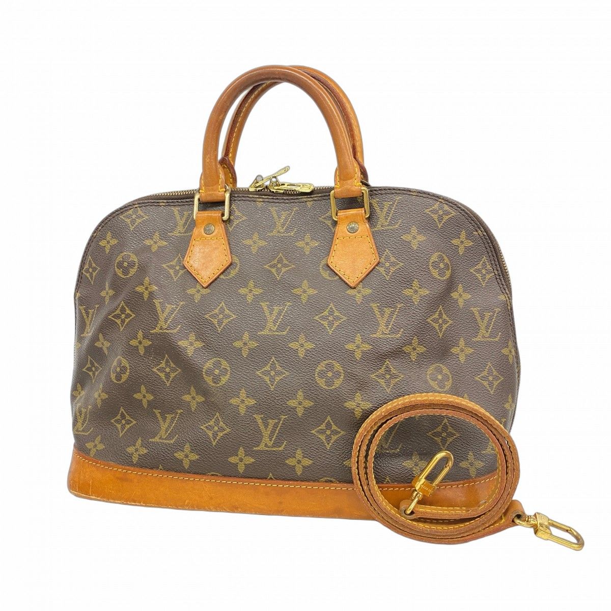 6 ab 1075 ルイヴィトン ハンドバッグ モノグラム アルマ M 51130 ブラウン 2 wayバッグ レディース