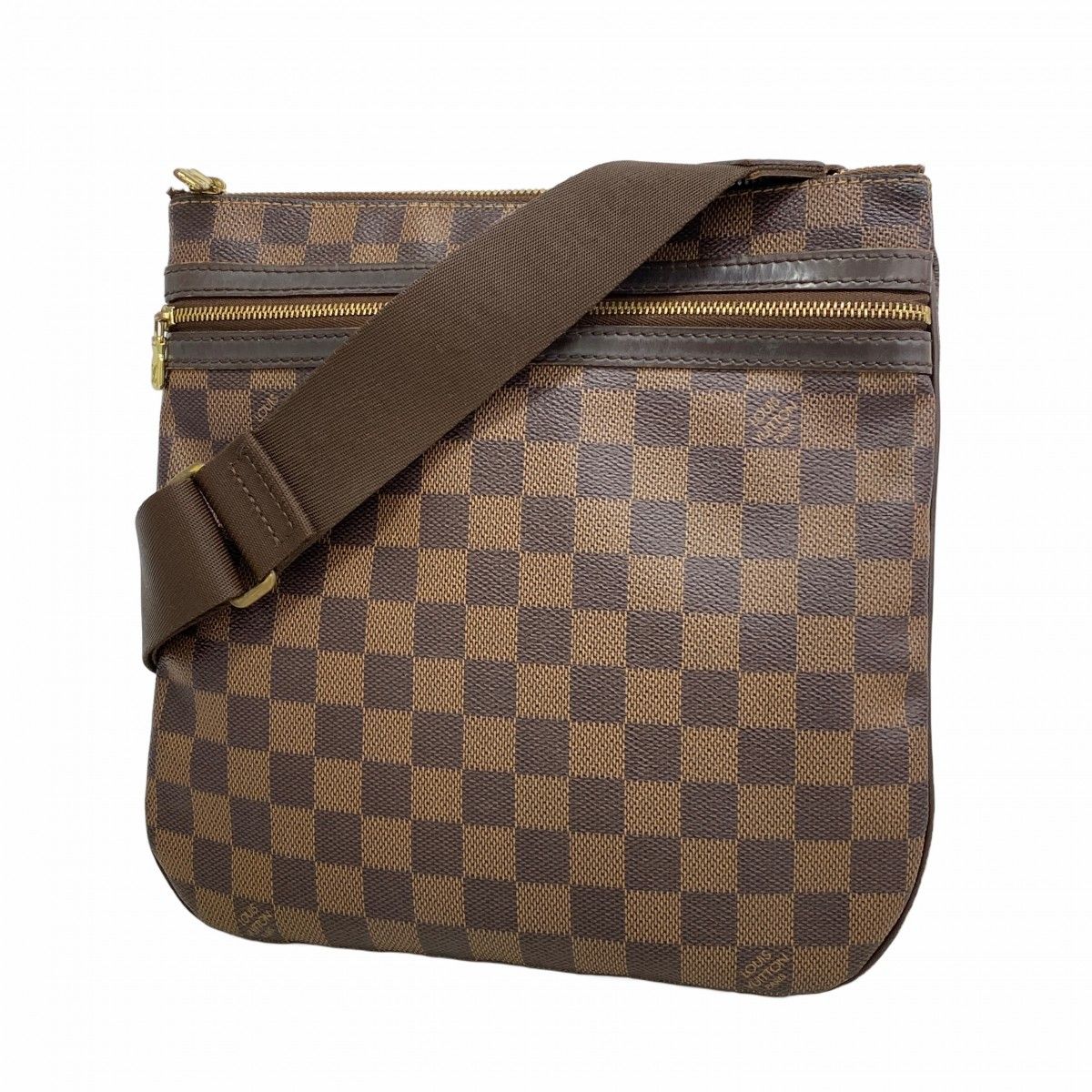 6 ab 1099 ルイヴィトン ショルダーバッグ ダミエ ポシェットボスフォール N 51111 エベヌ レディース