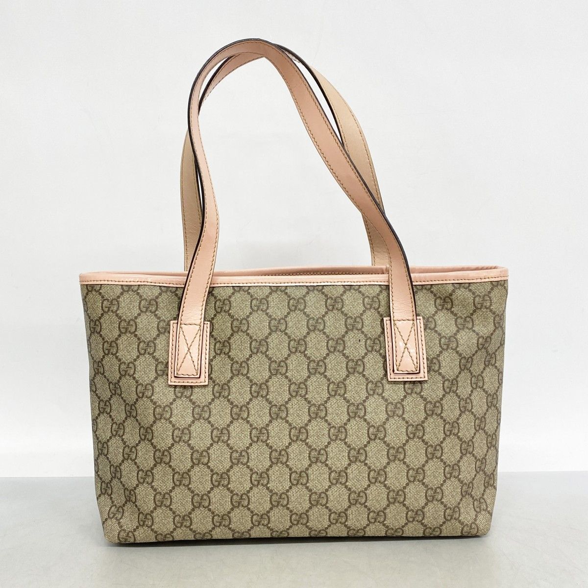 6ab1121】グッチ トートバッグ GGスプリーム 211138 PVC ブラウン