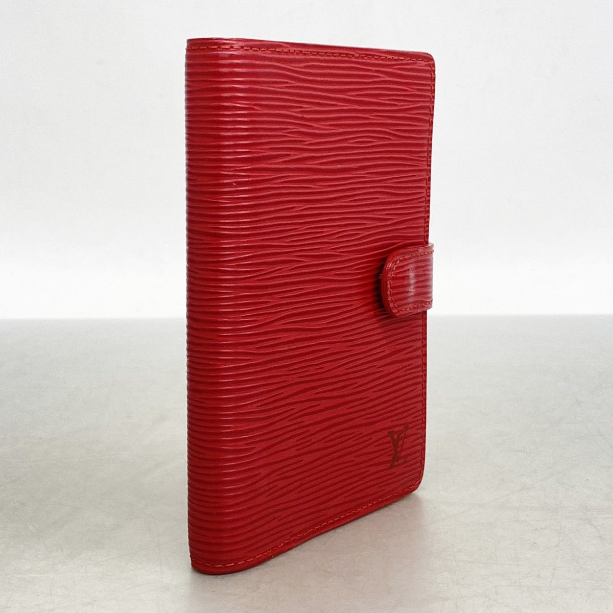 6 ab 1127 ルイヴィトン 手帳カバー エピ アジェンダPM R 2005 E ルージュ レディース