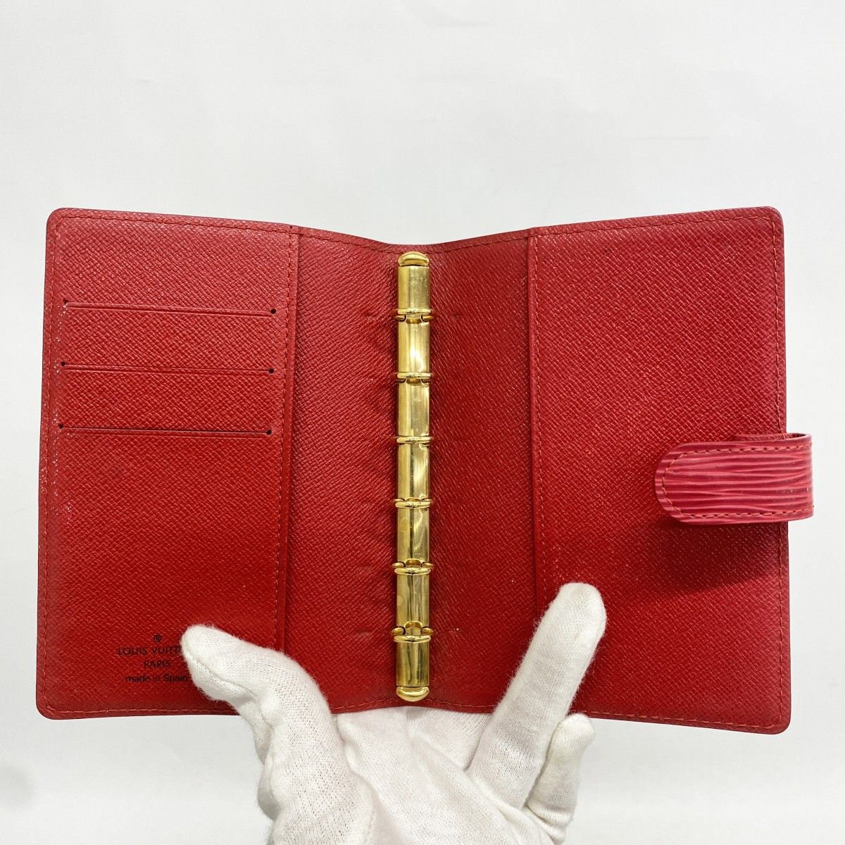  6 ab 1127 ルイヴィトン 手帳カバー エピ アジェンダPM R 2005 E ルージュ レディース 手帳 手帳 日記 家計簿