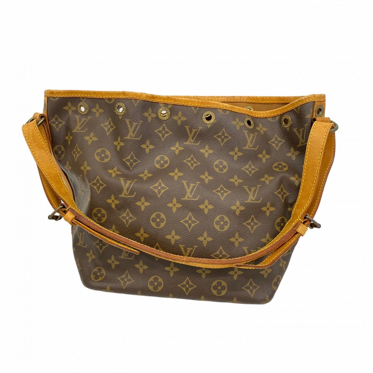 6 ab 1201 ルイヴィトン ショルダーバッグ モノグラム プチノエ M 42226 ブラウン レディース