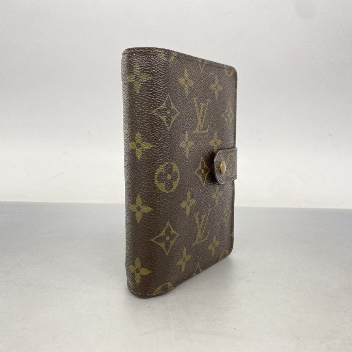 6 ab 1208 ルイヴィトン 財布 モノグラム ポルトパピエジップ M 61207 ブラウン メンズ レディース ユニセックス