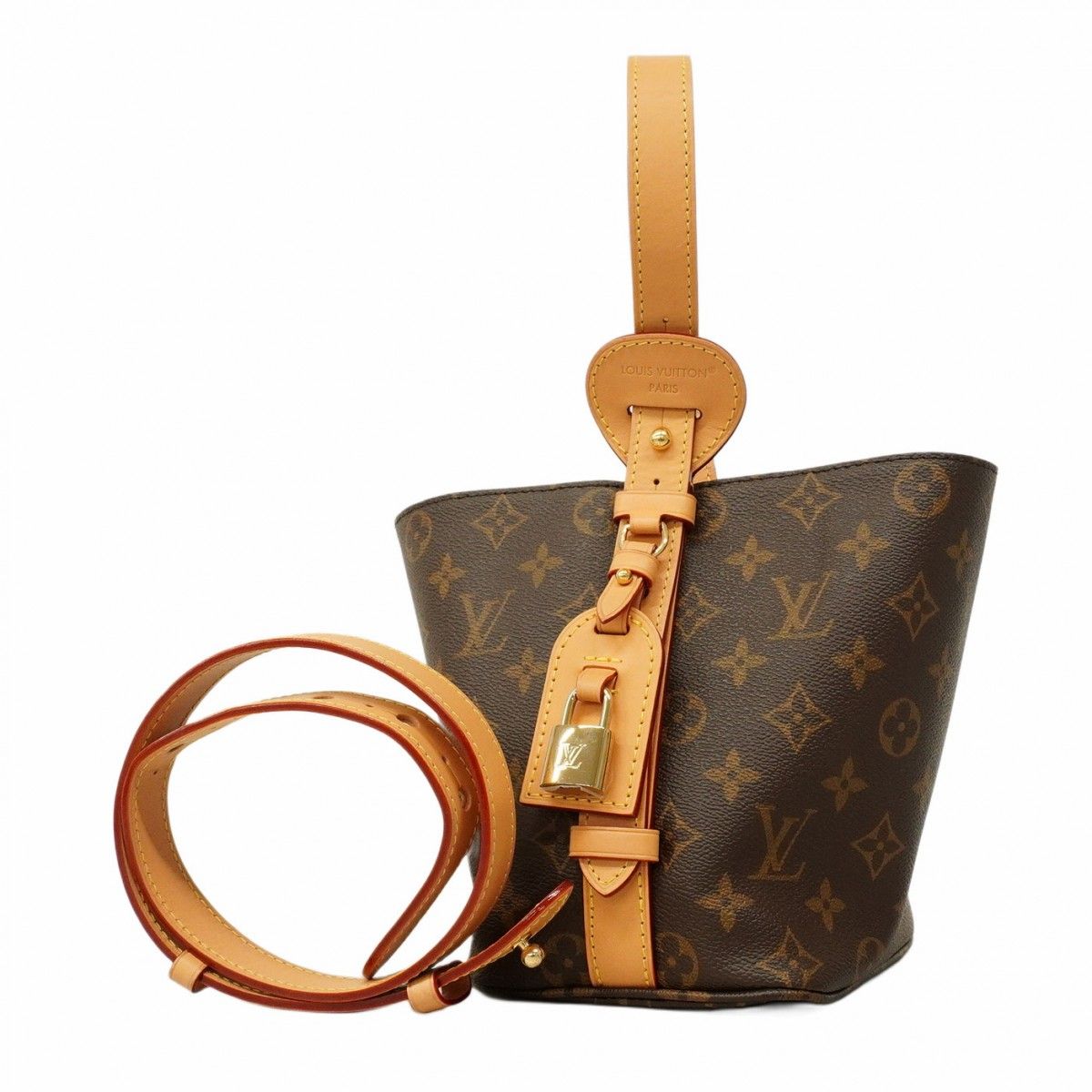 6 ab 1212 ルイヴィトン ハンドバッグ モノグラム オールインワンBB M 12925 ブラウン 2 wayバッグ レディース