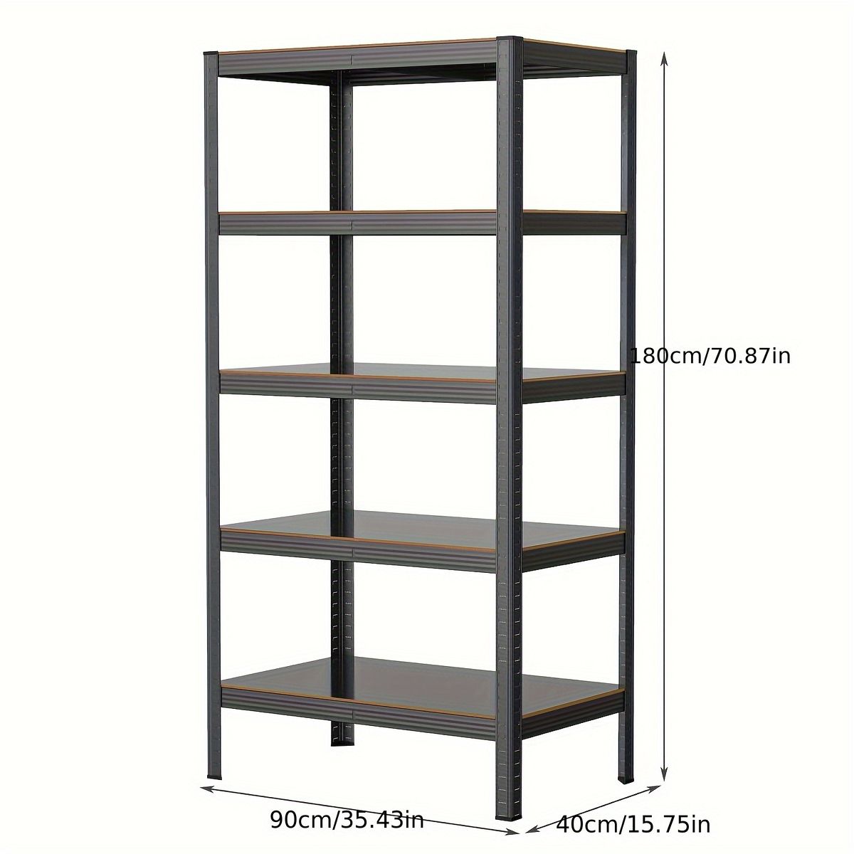 高耐荷重&大容量】スチールラック 5段 高さ180cm 幅90cm メタルラック