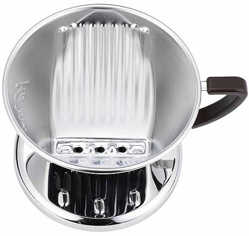 カリタ Kalita ステンレス製 でお湯が冷めにくい コーヒー ドリッパー 2 4人用 SS 102 日本製 ドリップ 器具 二人用 四人用 2杯用 4杯用 おしゃれ キャンプ アウトドア アンティーク 結婚 祝い プレゼント 女性 ドリッパー コーヒー用品