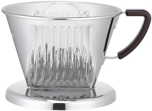 カリタ Kalita ステンレス製 でお湯が冷めにくい コーヒー ドリッパー 2~4人用 SS 102 日本製 ドリップ 器具 二人用 四人用 2杯用 4杯用 おしゃれ キャンプ アウトドア アンティーク 結婚 祝い プレゼント 女性